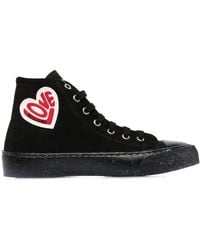 Love Moschino - Logo-Patch High Top Sneakers - Lyst