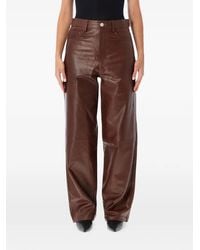 Rohe - Pantalon En Cuir À Coupe Droite - Lyst
