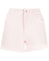 Barrie - Frayed-hem Knitted Shorts - Lyst