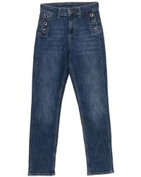 Liu Jo - Button-Detail Jeans - Lyst