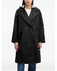 Sisley - Button Double-Breasted Coat - Lyst