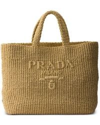 Prada - Borsa Tote All'Uncinetto - Lyst