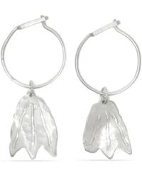 Jil Sander - Floral-Detail Drop-Design Earrings - Lyst