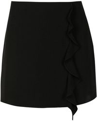 Armani Exchange - Ruffle-detail High-waist Skirt - Lyst