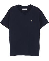 Vivienne Westwood - Orb-Embroidered Crew-Neck T-Shirt - Lyst