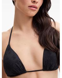 Guess - Logo-Embellished Triangle Bikini Top - Lyst