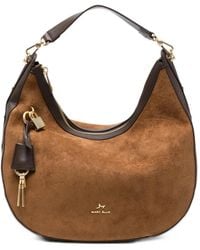 Marc Ellis - Sindy Key Stud-Embellished Suede Shoulder Bag - Lyst
