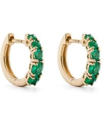 Anita Ko - Pendientes en oro amarillo de 18 ct con esmeraldas - Lyst