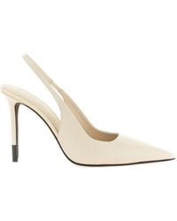 Brunello Cucinelli - Pointed Monile Leather Pumps - Lyst