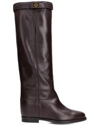 Via Roma 15 - Santa Monica Logo-Plaque Buckled Boots - Lyst