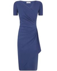 La Petite Robe Di Chiara Boni - Ruched Wrap-Design Midi Dress - Lyst