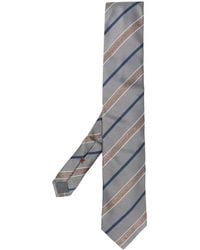 Brunello Cucinelli - Gestreifte Seidenkrawatte - Lyst
