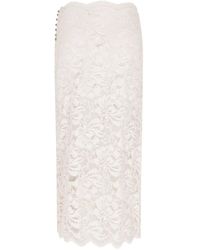 Rabanne - Floral-Lace Sheer Skirt - Lyst