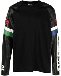 DSquared² - Contrast-Sleeve Cotton Sweatshirt - Lyst