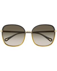 Chloé - Gradient-Effect Square-Frame Sunglasses - Lyst