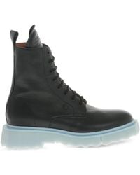 Off-White c/o Virgil Abloh - Leather Combat Boots - Lyst