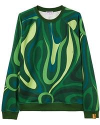 PUCCI - Marmo-Print Fleece Sweatshirt - Lyst