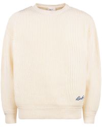 Bally - Logo-embroidered Ribbed Jumper - Lyst