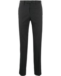 Incotex Micro Houndstooth Pattern Trousers - Gray