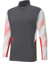 PUMA - Zip-Fastening Long-Sleeve T-Shirt - Lyst