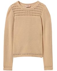 Twinset - Crew-Neck Jumper With Cable Pattern - Lyst