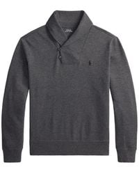 Polo Ralph Lauren - Shawl-Collar Embroidered Pony Sweater - Lyst