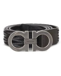 Ferragamo - Gancini Woven Belt - Lyst