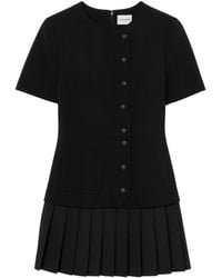 Claudie Pierlot - Short Pleated Peplum Dress - Lyst