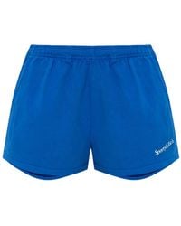 Sporty & Rich - Disco Logo-Print Shorts - Lyst