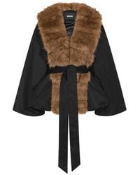 ROTATE BIRGER CHRISTENSEN - Faux-Fur Collar Jacket - Lyst