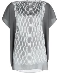 MM6 by Maison Martin Margiela - Graphic-print Short-sleeved Blouse - Lyst