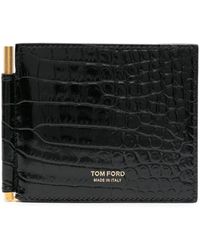 Tom Ford - Portemonnaie mit Kroko-Optik - Lyst