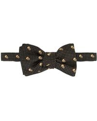 McQueen - Skull And Polka Dot Bow Tie - Lyst