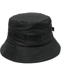 Alexander McQueen - Bucket Hat With Embroidered Logo - Lyst