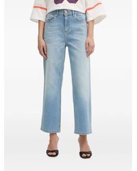 Just Cavalli - Faded-Effect Straight-Leg Jeans - Lyst