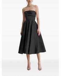 Framboise - Napea Strapless Pleated Midi Dress - Lyst