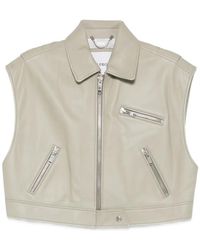 Halfboy - Gilet En Cuir À Fermeture Zippée - Lyst