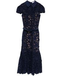 Self-Portrait - Jupe En Guipure À Coupe Mi-Longue - Lyst