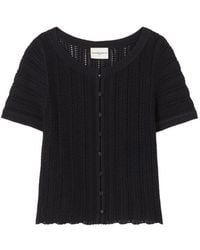 Claudie Pierlot - Short-Sleeved Crochet Top - Lyst