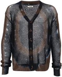 KHOKI - Mesh Button Cardigan - Lyst