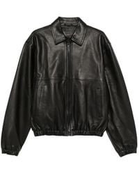 Stussy - Zip-Fastening Leather Jacket - Lyst
