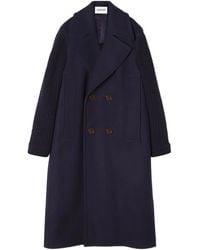 Lanvin - Abrigo De Lana Virgen Con Doble Botonadura - Lyst