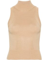 Ermanno Scervino - High-neck Knitted Tank Top - Lyst