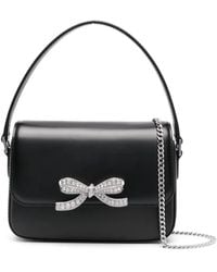 Self-Portrait - Bow-Detail Leather Cross Body Bag - Lyst