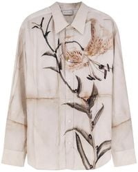 Pierre Louis Mascia - Floral-Pattern Silk Shirt - Lyst