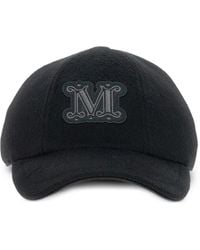 Max Mara - Logo-Patch Wool Cap - Lyst