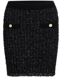 Karl Lagerfeld - Essential Bouclé-Minirock - Lyst