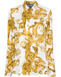 Versace - Camicia con stampa Watercolour Couture - Lyst