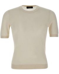 Gran Sasso - Short-Sleeve Silk T-Shirt - Lyst