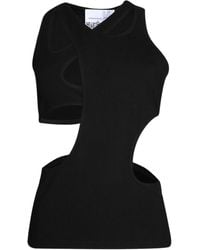Natasha Zinko - Cut-Out Cotton Tank Top - Lyst